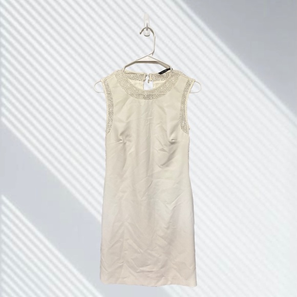 ZARA TRF | WHITE EVENT MIDI DRESS - Picture 4 of 8